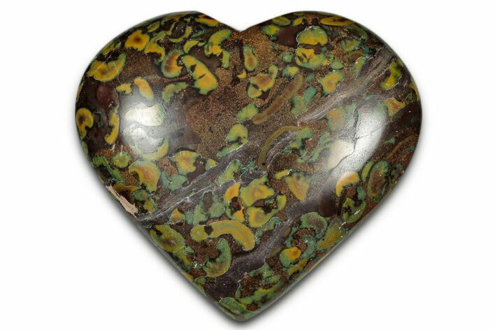 Polished Fruit Jasper Heart- India #343149